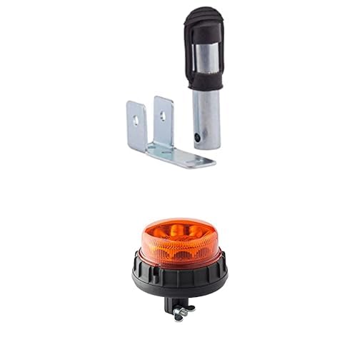 Hella 8HG 006 294-141 Halter, Rundumkennleuchte 2XD 011 557-811 LED-Blitz-Kennleuchte - K-LED 2.0 F - 12/24V - gelb von Hella
