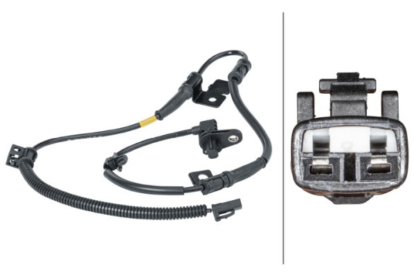 Sensor, Raddrehzahl Vorderachse rechts Hella 6PU 012 679-851 von Hella