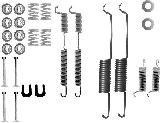 Zubehörsatz, Bremsbacken Hinterachse Hella 8DZ 355 206-111 von Hella