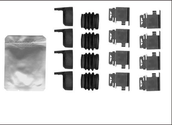 Zubehörsatz, Scheibenbremsbelag Hella 8DZ 355 206-001 von Hella