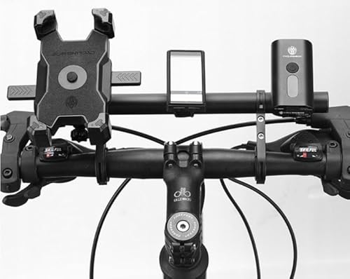 [Hello Case] Aluminium Fahrradhalter, Lenkerverlängerung Schwarz, Universal Montage von Hello Case