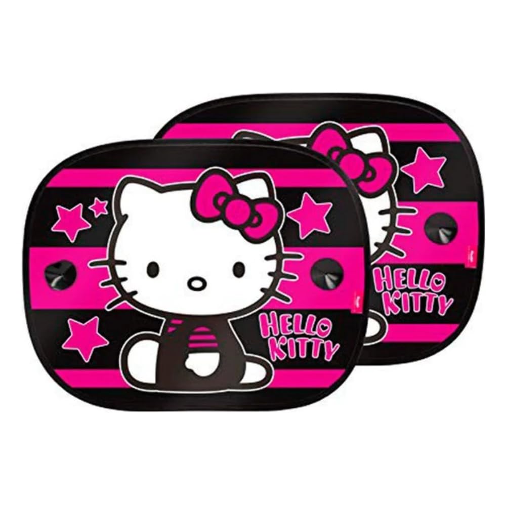 Hello Kitty Starset mit 2 mikroperforierten Seitenschutzvorhängen. Effektiver Schutz auf den Rücksitzen vor Hitze und Sonneneinstrahlung. Hello Kitty Starset mit 2 mikroperforierten Seitenschutzvorhängen. Effektiver Schutz auf den Rücksitzen vor Hitze und Sonneneinstrahlung. von Hello Kitty