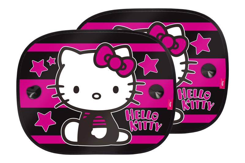 Hello Kitty Starset mit 2 mikroperforierten Seitenschutzvorhängen. Effektiver Schutz auf den Rücksitzen vor Hitze und Sonneneinstrahlung. von Hello Kitty