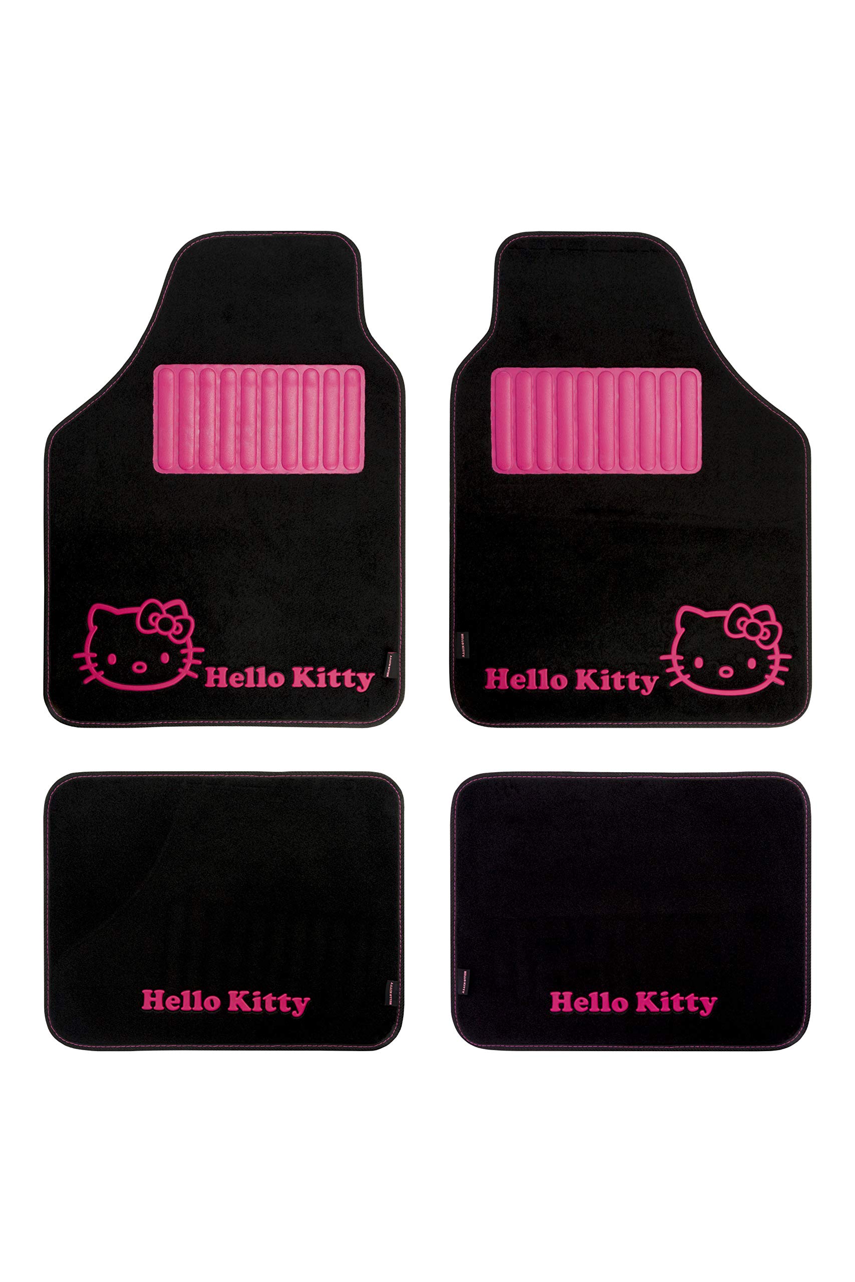 HELLO KITTY KIT3013 Fussmatten Schwarz Farbe, Set of 4, schwarz von Hello Kitty
