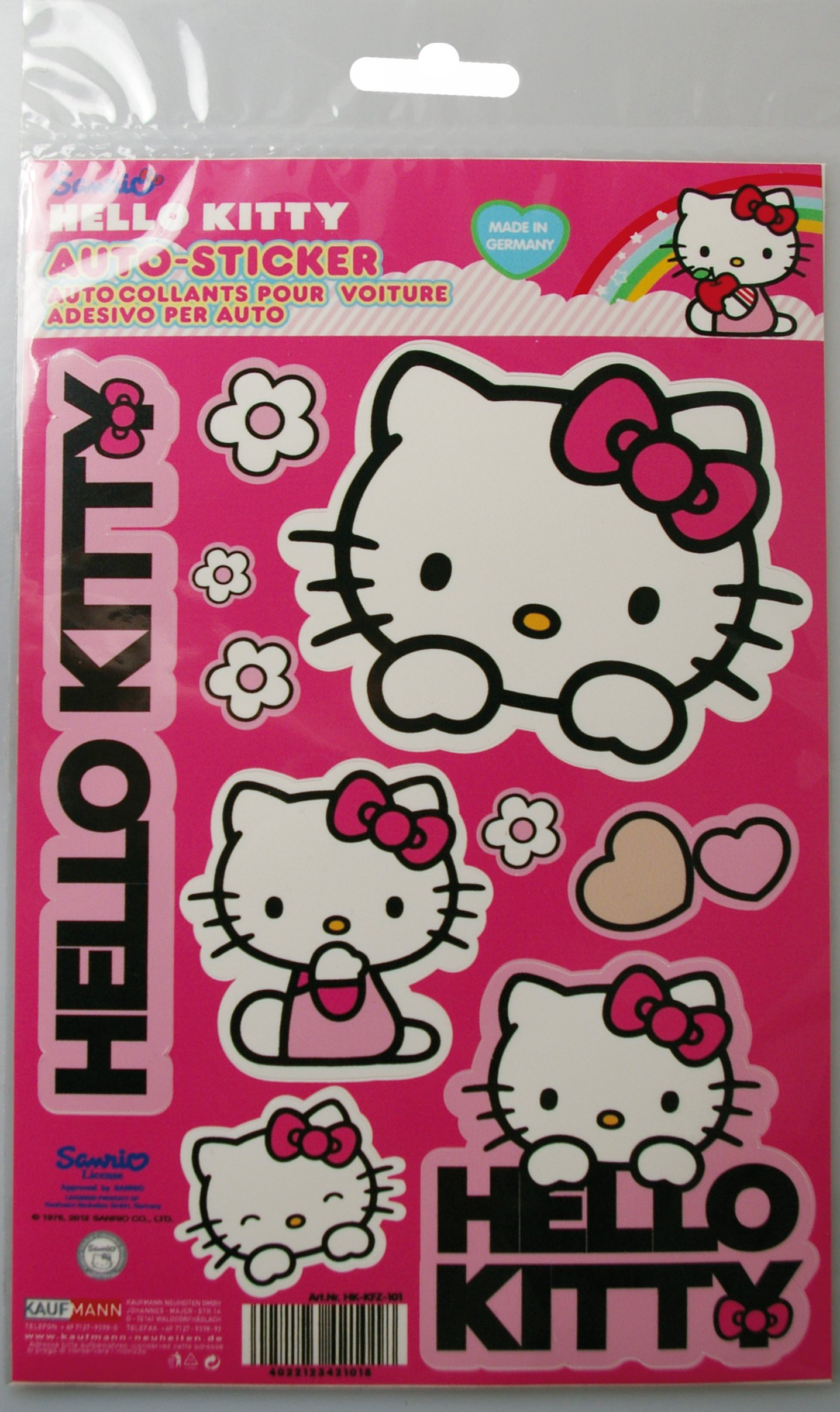 Hello Kitty Kaufmann Neuheiten HKKFZ101 Aufkleber Set Hello Kitty Kaufmann Neuheiten HKKFZ101 Aufkleber Set von Hello Kitty