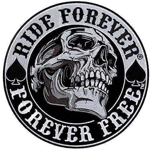Patch Aufnäher Wappen Totenkopf Ride Forever Klein von Hells-Design