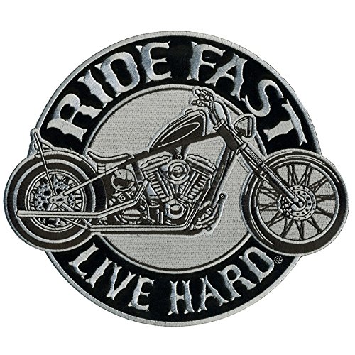 Patch zum Aufbügeln, Ride Fast Live Hard von Hells-Design