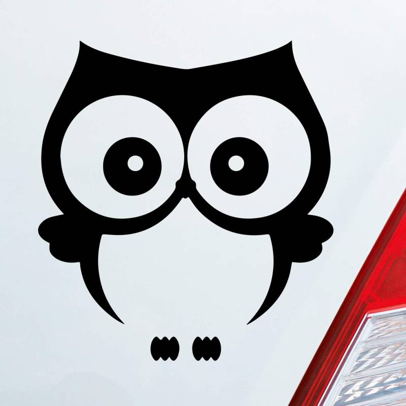 Hellweg Druckerei Eule Owl Vogel Bird Uhu süß Tier Musik Auto Aufkleber Sticker Heckscheibenaufkleber von Hellweg Druckerei