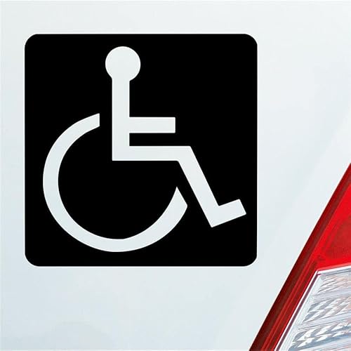 Auto Aufkleber Rollstuhlfahrer Warnhinweis Rollstuhl 10,5x10,5 cm Schwarz Matt Sticker Heckscheibenaufkleber Auto Aufkleber Rollstuhlfahrer Warnhinweis Rollstuhl 10,5x10,5 cm Schwarz Matt Sticker Heckscheibenaufkleber von Hellweg Druckerei