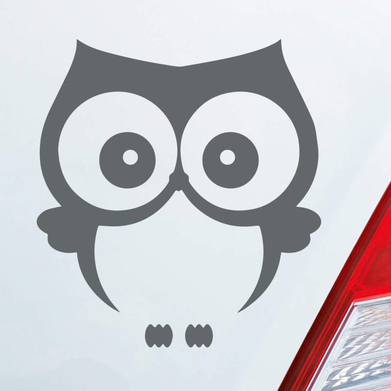 Hellweg Druckerei Eule Owl Vogel Bird Uhu süß Tier Musik Auto Aufkleber Sticker Heckscheibenaufkleber von Hellweg Druckerei