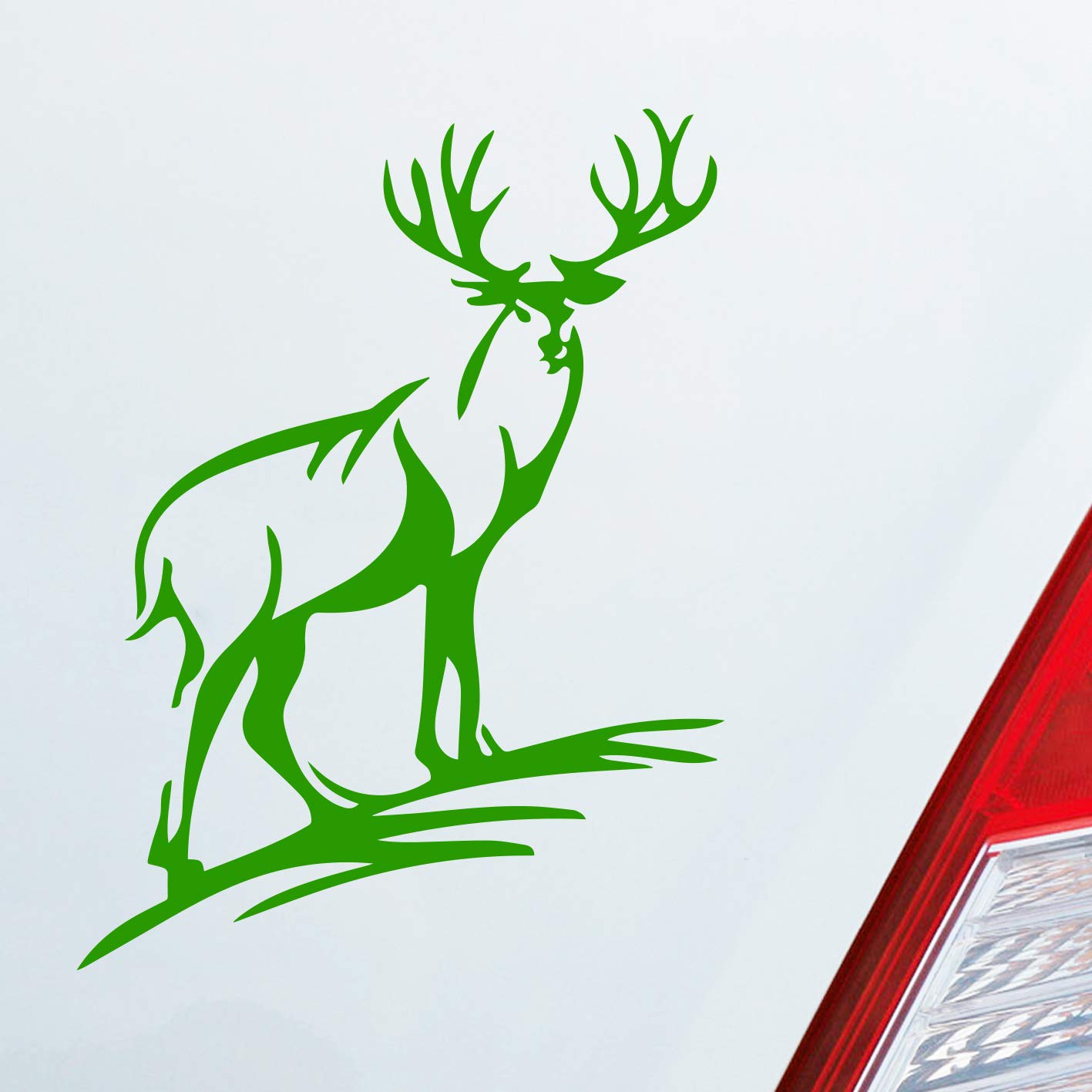 Hellweg Druckerei Hirsch Geweih Jäger Wild Jagd Auto Aufkleber Sticker Heckscheibenaufkleber von Hellweg Druckerei