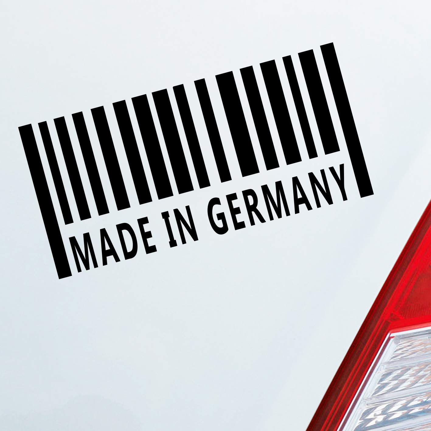 Hellweg Druckerei Made in Germany Barcode Strichcode GER Auto Aufkleber Sticker Heckscheibenaufkleber von Hellweg Druckerei
