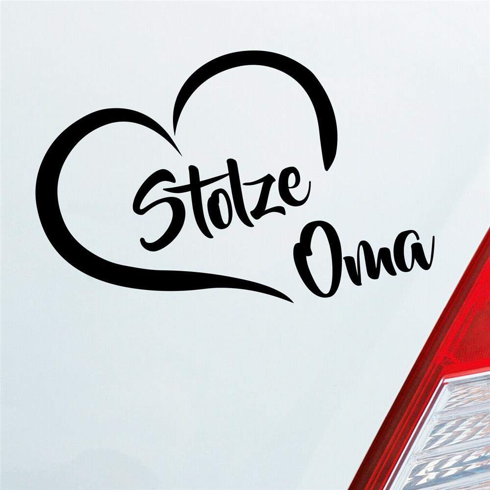 Hellweg Druckerei Stolze Oma Liebe Herz Großmutter Enkel Auto Aufkleber Sticker Heckscheibenaufkleber von Hellweg Druckerei