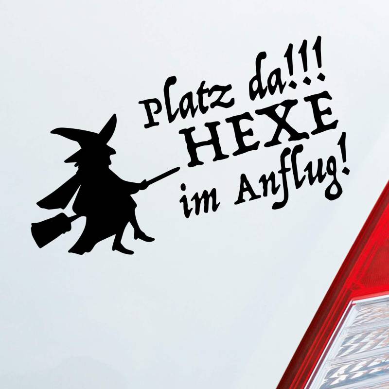 Hellweg Druckerei Platz da!!! Hexe im Anflug! Girl Auto Aufkleber Sticker Heckscheibenaufkleber von Hellweg Druckerei