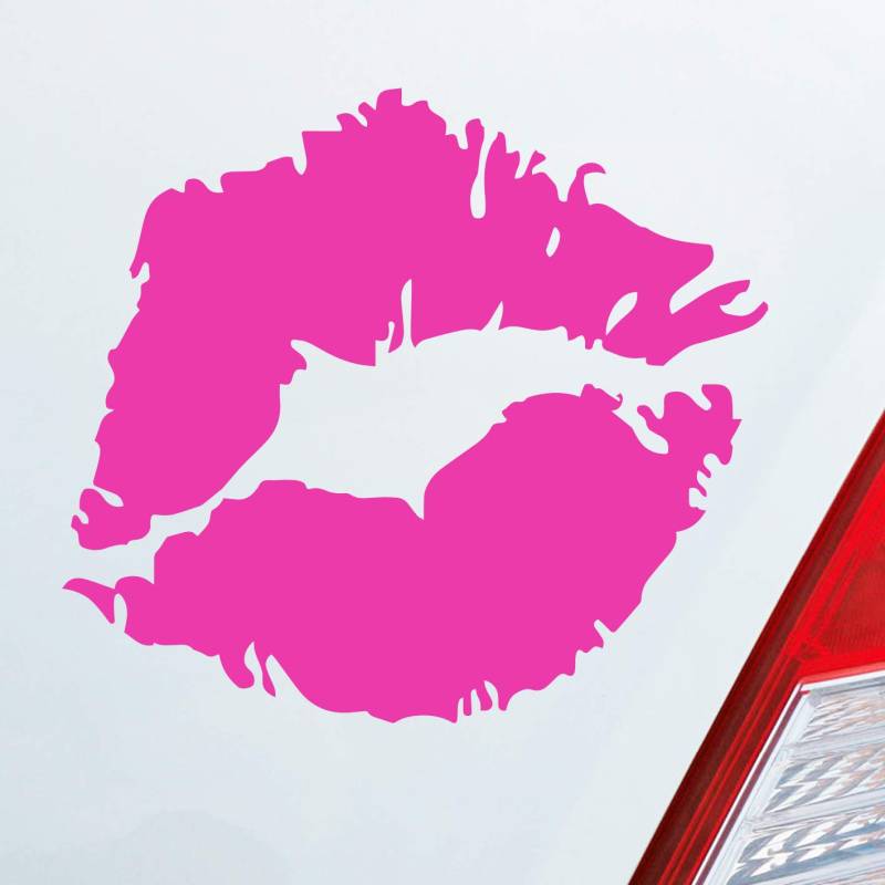 Hellweg Druckerei Kussmund Kiss Lips Mund Knutscher Auto Aufkleber Sticker Heckscheibenaufkleber von Hellweg Druckerei