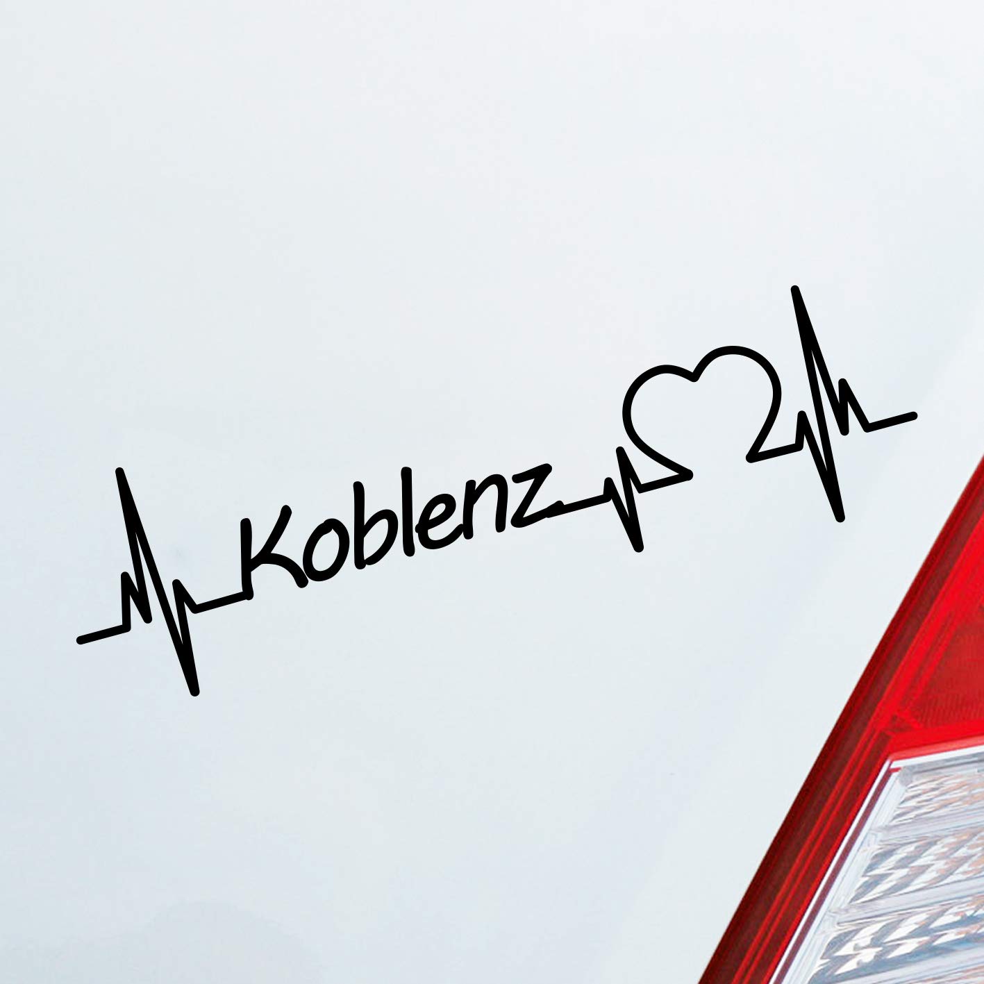 Hellweg Druckerei Auto Aufkleber Koblenz Herz Puls Stadt City Liebe Love ca. 19 x 5 cm von Hellweg Druckerei