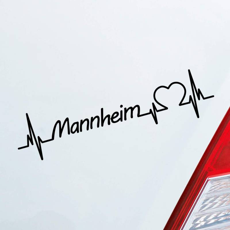 Hellweg Druckerei Auto Aufkleber Mannheim Herz Puls Stadt City Liebe Love ca. 19 x 5 cm von Hellweg Druckerei