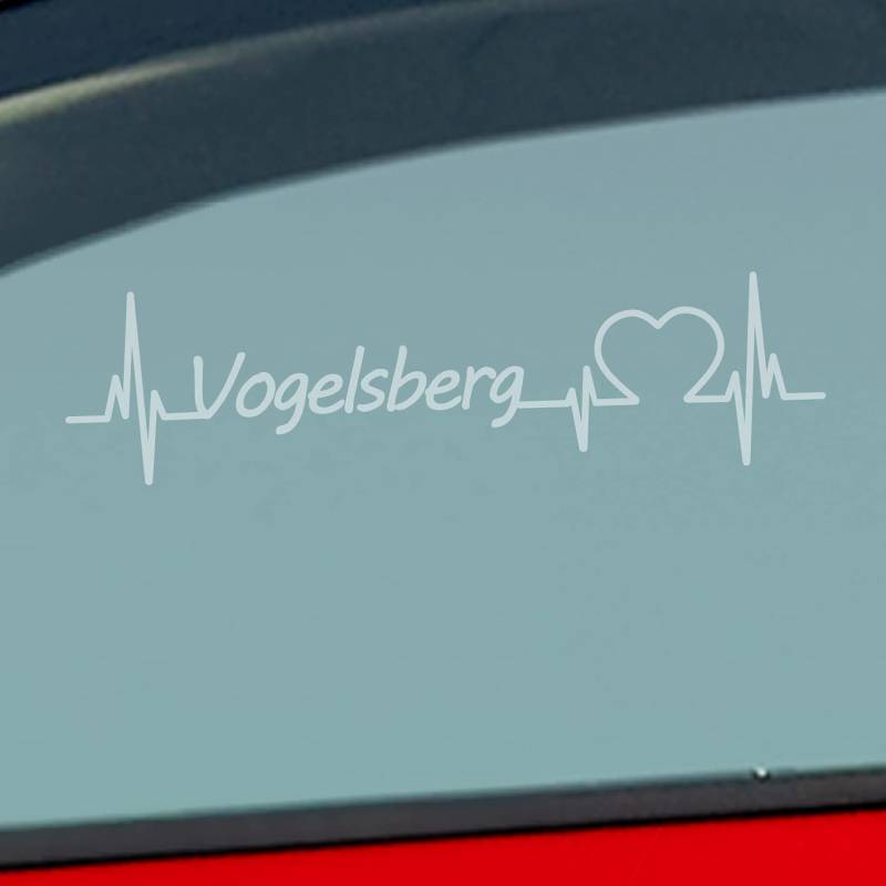 Hellweg Druckerei Auto Aufkleber Vogelsberg Puls Herzschlag Fun Sticker Heckscheibenaufkleber Autoaufkleber mit Ferien Region Motiv von Hellweg Druckerei