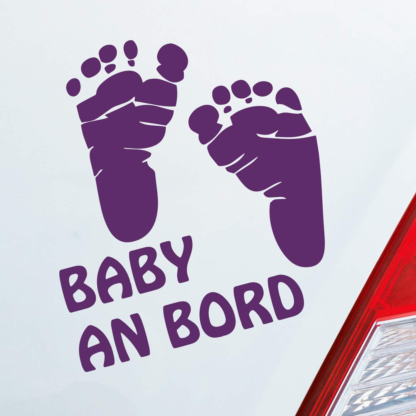 Hellweg Druckerei Baby an Bord Füße on Board Junge Mädchen Auto Aufkleber Sticker Heckscheibenaufkleber Hellweg Druckerei Baby an Bord Füße on Board Junge Mädchen Auto Aufkleber Sticker Heckscheibenaufkleber von Hellweg Druckerei