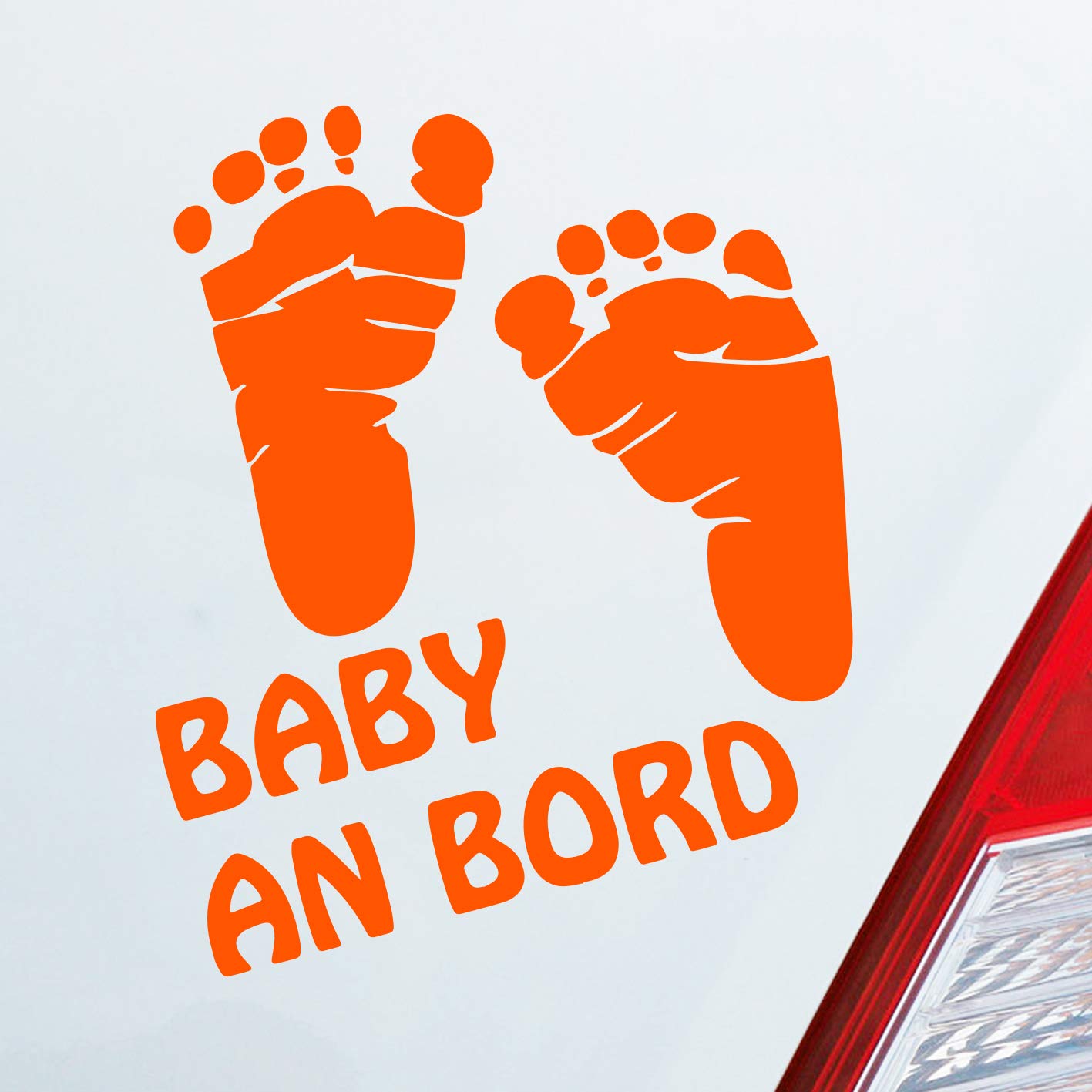 Hellweg Druckerei Baby an Bord Füße on Board Junge Mädchen Auto Aufkleber Sticker Heckscheibenaufkleber Hellweg Druckerei Baby an Bord Füße on Board Junge Mädchen Auto Aufkleber Sticker Heckscheibenaufkleber von Hellweg Druckerei