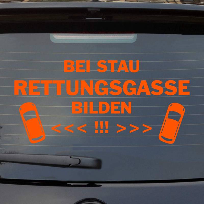Hellweg Druckerei Bei Stau Rettungsgasse bilden Auto Aufkleber Sticker Heckscheibenaufkleber von Hellweg Druckerei