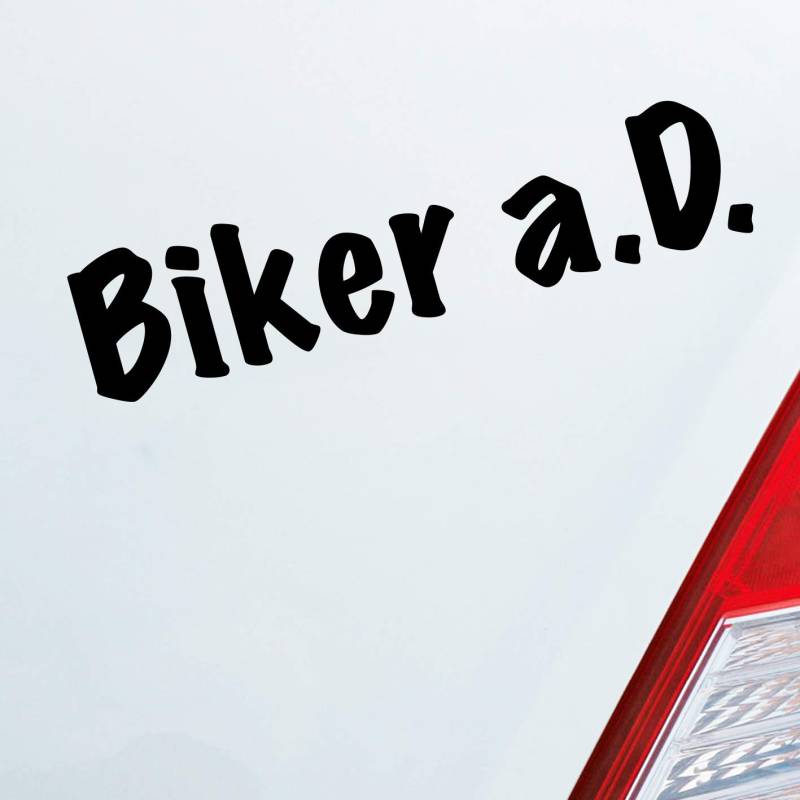 Hellweg Druckerei Biker a.D. außer Dienst Motorrad Bike Fun Auto Aufkleber Sticker Heckscheibenaufkleber von Hellweg Druckerei