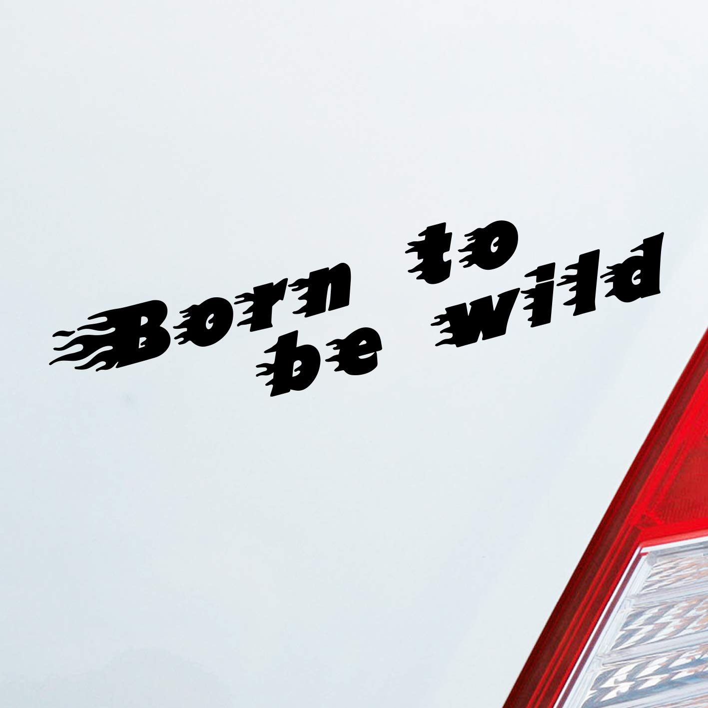 Hellweg Druckerei Born to be Wild Motorrad Roller KFZ Auto Aufkleber Sticker Heckscheibenaufkleber von Hellweg Druckerei