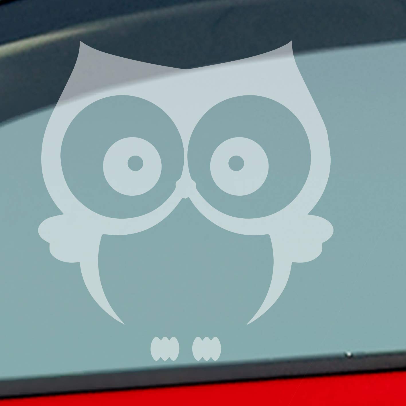 Hellweg Druckerei Eule Owl Vogel Bird Uhu süß Tier Musik Auto Aufkleber Sticker Heckscheibenaufkleber von Hellweg Druckerei
