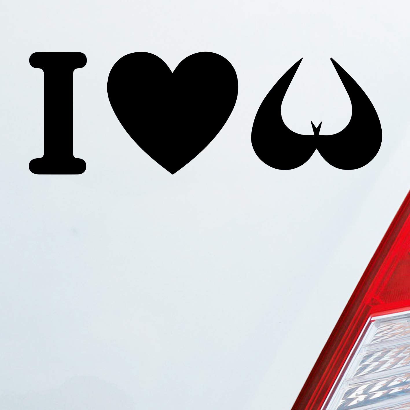 Hellweg Druckerei I Love Boobs Big Tits Tuning Brüste Sex Auto Aufkleber Sticker Heckscheibenaufkleber von Hellweg Druckerei