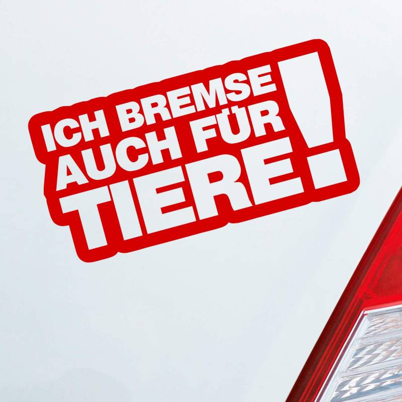 Hellweg Druckerei Ich Bremse auch Zubehör passend für Tiere! Tierfreund Auto Aufkleber Sticker Heckscheibenaufkleber von Hellweg Druckerei