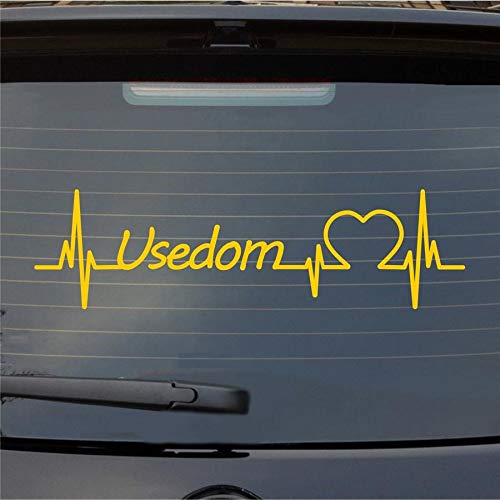 Hellweg Druckerei Usedom Herzschlag Puls Insel Ostsee Liebe Auto Aufkleber Sticker Heckscheibenaufkleber von Hellweg Druckerei