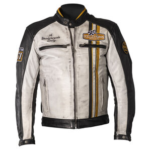 Helstons Indy Lederjacke Schwarz Weiss Gelb von Helstons