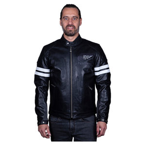 Helstons Jake Speed Lederjacke Schwarz Weiss von Helstons