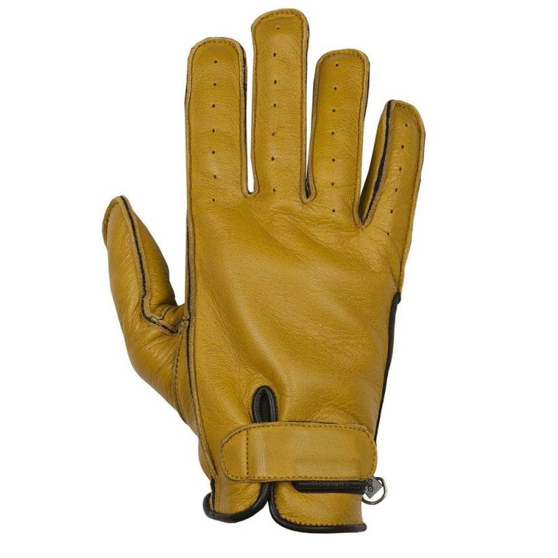 Helstons Motorradhandschuhe Hiro Sommer Leder Soft Gold-Schwarz, Schwarz/Gold, T10 von Helstons