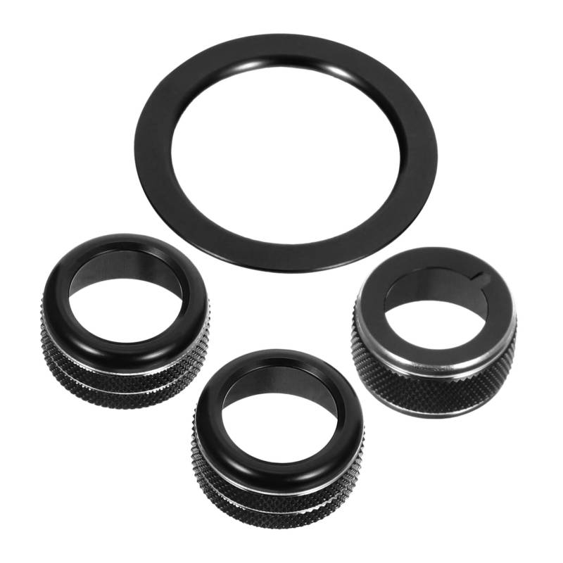 Hemobllo 1 Satz Akustischer Zierring Auto Stopp -Startknopfabdeckung Starterknopfabdeckung Zündschlüsselzylinderabdeckung Startknopfring Aluminiumlegierung Black von Hemobllo