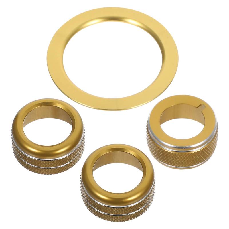 Hemobllo 1 Satz Akustischer Zierring Auto-Zündknopfring Push-Start-Abdeckung Druckknopfabdeckung drücken, um Knopfabdeckung zu starten Aluminiumlegierung Golden von Hemobllo