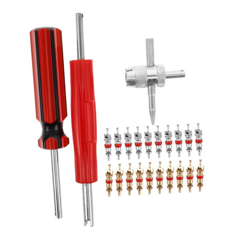 Hemobllo 1Satz Reifenventilkern Entferner Set Ergonomisches Werkzeug mit Tragbar und Leicht für Einfache Installation und Reparatur von Autoreifenventilen Langlebige Konstruktion von Hemobllo