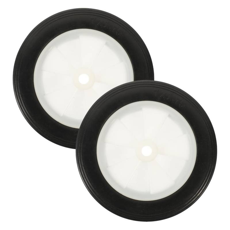 Hemobllo 2 Stück Gummimastern Gartenwagen Rad Rad rasenmäher räder tauschen Teile klein Wohnung Rasenmäher ersatzräder Ersatzlenkrollen Ersatzrollen für Rollen PP Black von Hemobllo