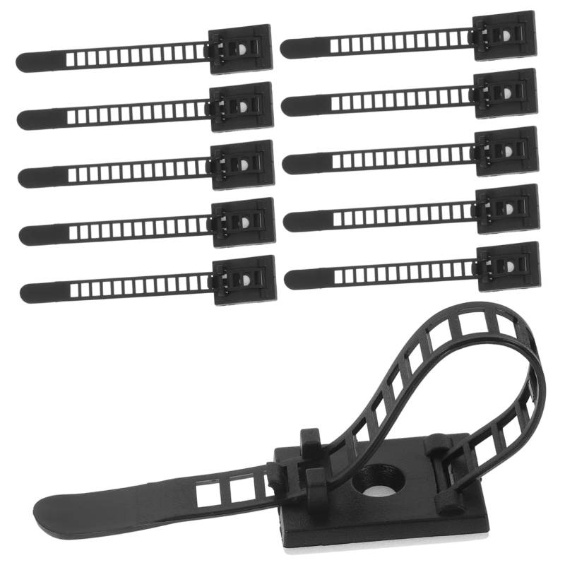 Hemobllo 20 Stück Sitzgurt Kabelbinder klebriger Drahthalter Kleberklammern Kabelanker Kabel Halter Kabelhalter Automobil selbstklebende Kabelmanagement-Clips Plastik Black von Hemobllo