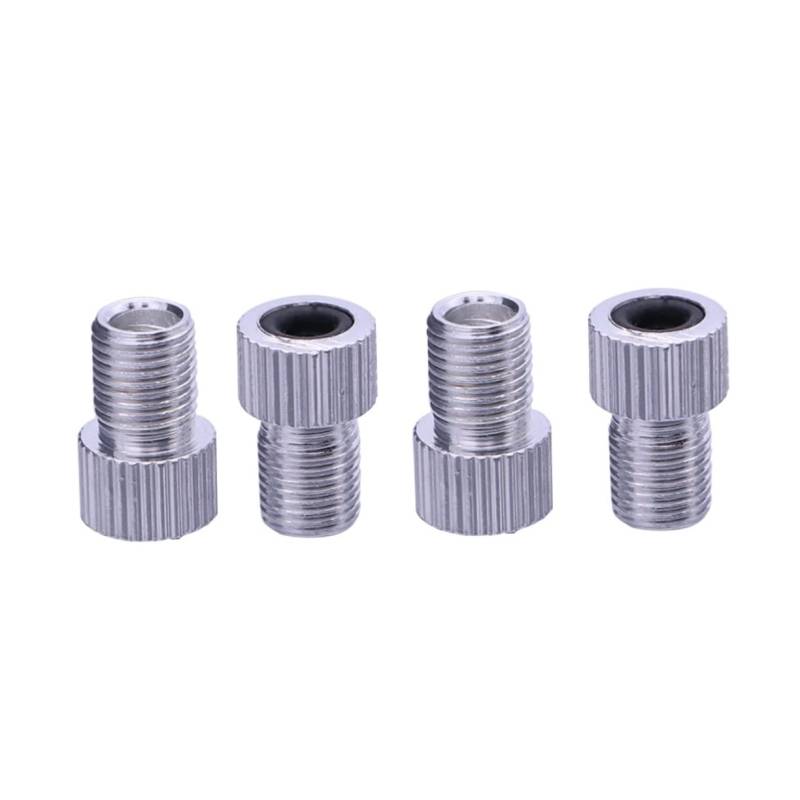 Hemobllo 4 Stück Fahrradventiladapter Pumpe Zubehör Luftventiladapter Französischer Ventiladapter Reifenventilverlängerungsadapter Reifenluftadapter Reifenventil-adaptersatz Silver von Hemobllo