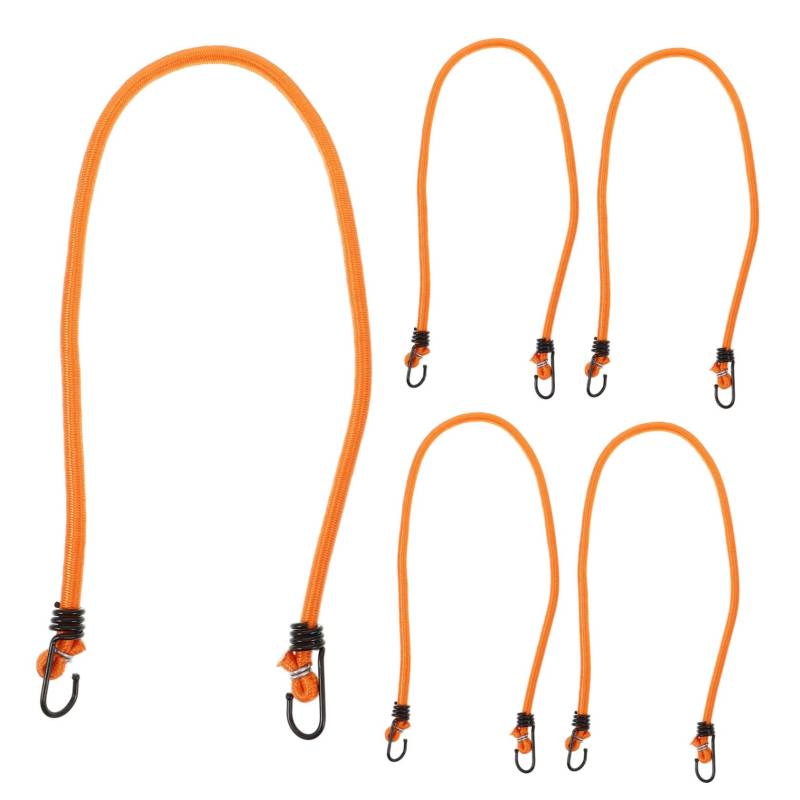 Hemobllo 5 Teiliges Gepäckseil Set Elastischer Kordelspanner Aus Polyester Gepäckverpackungskordelbefestigung Verstellbarer Gepäck Zurrgurtspanner Spanngurt Frachtgurte Zurrgummi von Hemobllo