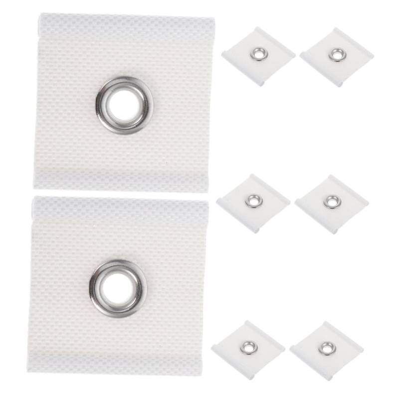 Hemobllo 8 Stück Rv-anhängerkupplung Markisenösen Rohrleitungsanschlüsse Für Markisen Lichtleitung Für Wohnmobil-markise Kederschienen Weiß PVC-beschichteter Stoff von Hemobllo