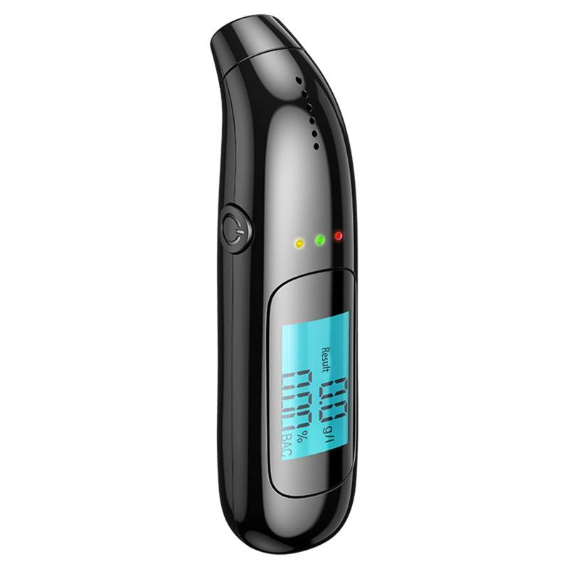 Alkoholtester Polizeigenau, Aufladbar LCD-Anzeige Alkomat, Tragbarer Atemalkoholtester, Alkoholmessgerät Promillemessgerät für Persönlichen und Professionellen (Kein Blasrohr erforderlich) von Hengrongshen