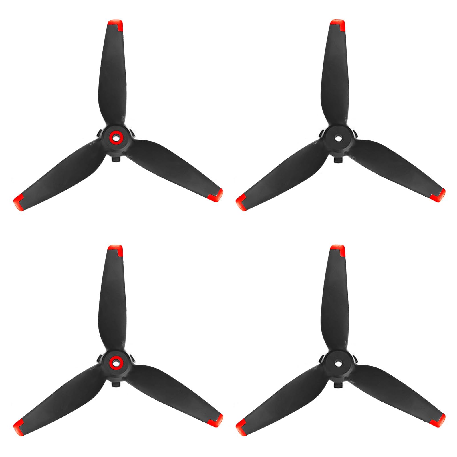 Hengrongshen 4 Pcs FPV Propeller, Silent Flight Faltbare Drohne FPV 5328S Propeller Zubehör für Drohnenersatz, Low-Noise & Dauerhaft Drohne FPV Propeller (Rot) von Hengrongshen