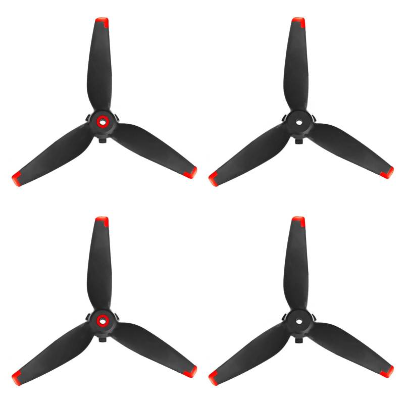 Hengrongshen 4 Pcs FPV Propeller, Silent Flight Faltbare Drohne FPV 5328S Propeller Zubehör für Drohnenersatz, Low-Noise & Dauerhaft Drohne FPV Propeller (Rot) von Hengrongshen