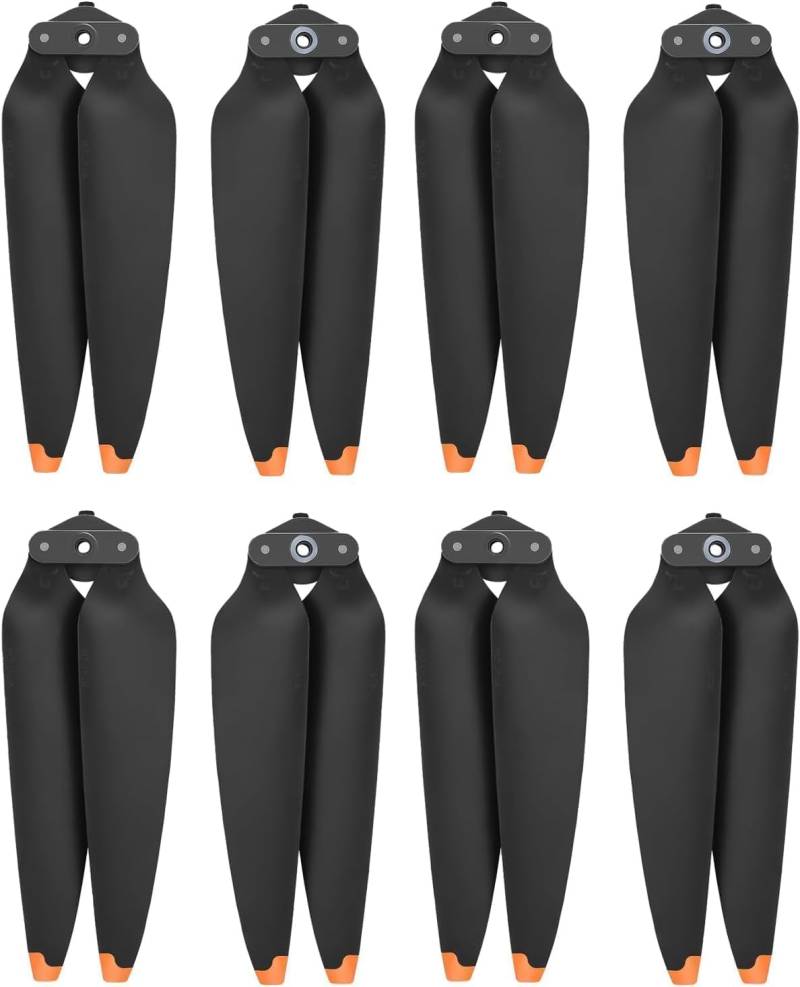 Hengrongshen Air 3 Propeller, 8 Pcs Drohne Air 3 Propeller mit Push-Typ-Schnellverschluss-Design, Air 3 Zubehör für Drohnenersatz, Low-Noise & Quick-Release Propeller (Orange) von Hengrongshen