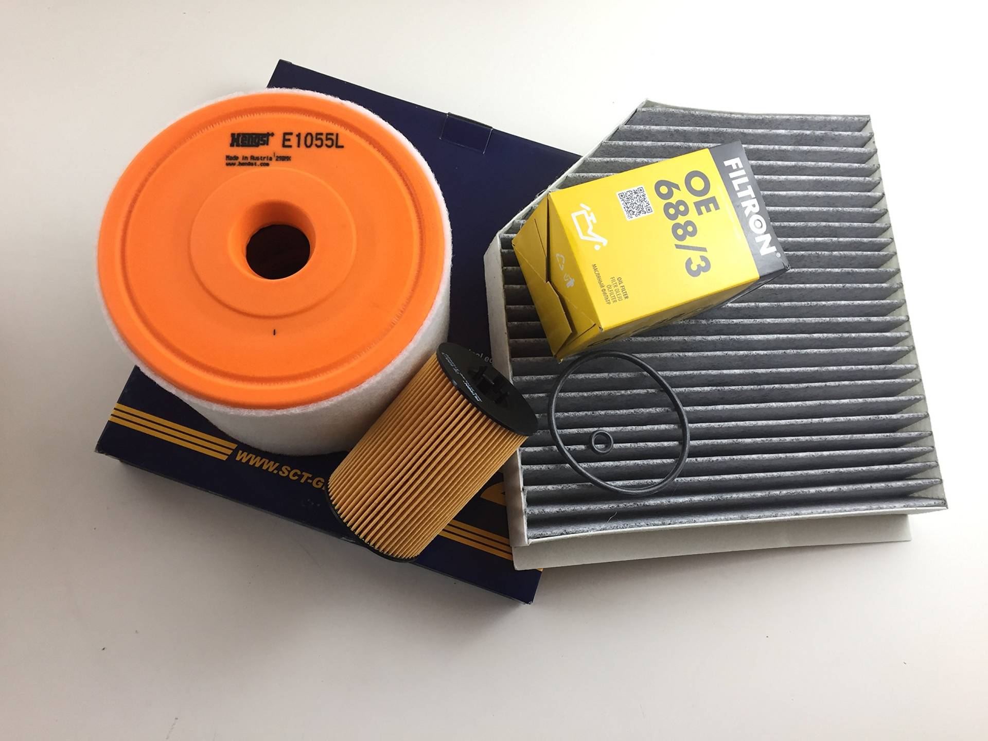 Ölfilter Aktivkohlefilter Luftfilter A6 4G2, C7, 4GC - 2.0 TDI 150 PS 190 PS Ölfilter Aktivkohlefilter Luftfilter A6 4G2, C7, 4GC - 2.0 TDI 150 PS 190 PS von Hengst + SCT Germany + Filtron