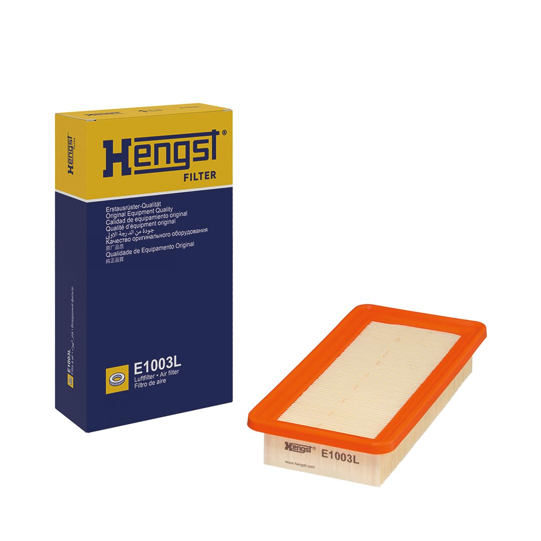 HENGST Luftfilter Type E1003L - Luftfilter-Einsatz für PKW - Luftfilter Auto, Auto Ersatzteile, Auto Luftfilter, Luftfiltration Automotive, Dieselmotor, Ottomotor von Hengst