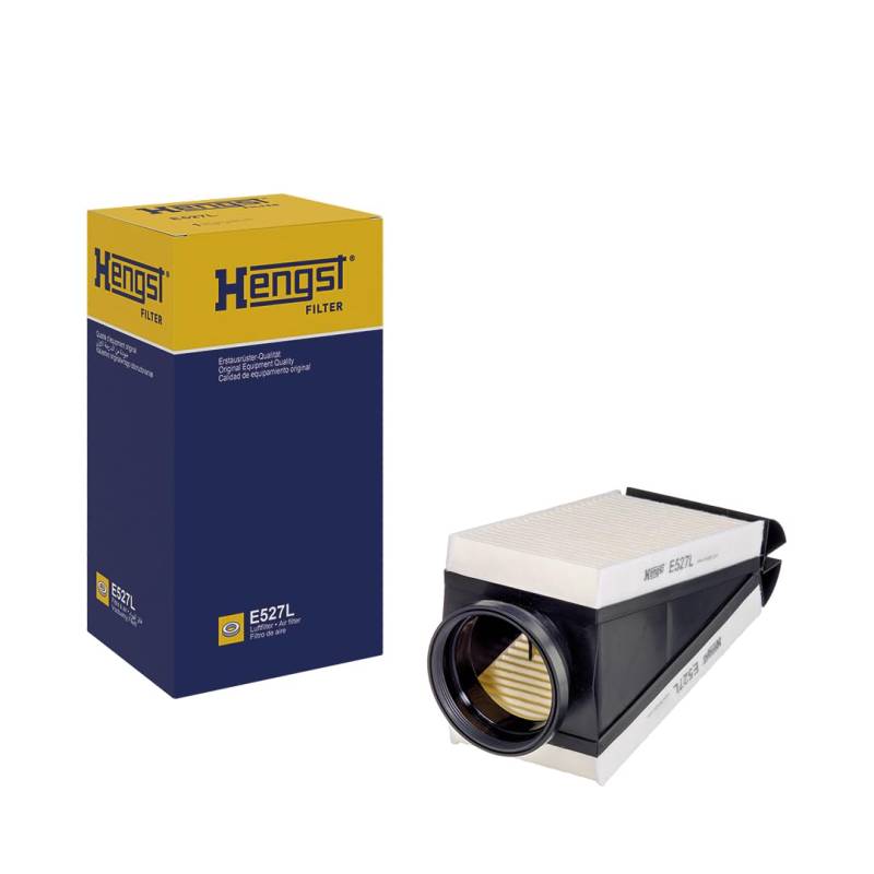 HENGST Luftfilter Type E527L - Luftfilter-Einsatz für PKW - Luftfilter Auto, Auto Ersatzteile, Auto Luftfilter, Luftfiltration Automotive, Dieselmotor, Ottomotor von Hengst