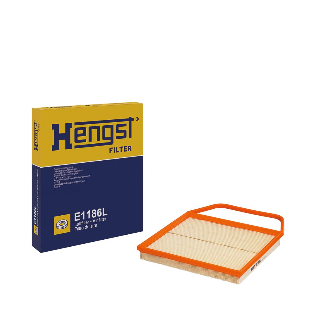 HENGST Luftfilter Type E1186L - Luftfilter-Einsatz für PKW - Luftfilter Auto, Auto Ersatzteile, Auto Luftfilter, Luftfiltration Automotive, Dieselmotor, Ottomotor HENGST Luftfilter Type E1186L - Luftfilter-Einsatz für PKW - Luftfilter Auto, Auto Ersatzteile, Auto Luftfilter, Luftfiltration Automotive, Dieselmotor, Ottomotor von Hengst